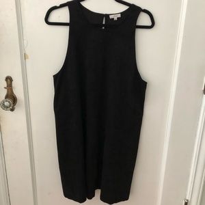 Aritzia Black Suede Shift Dress